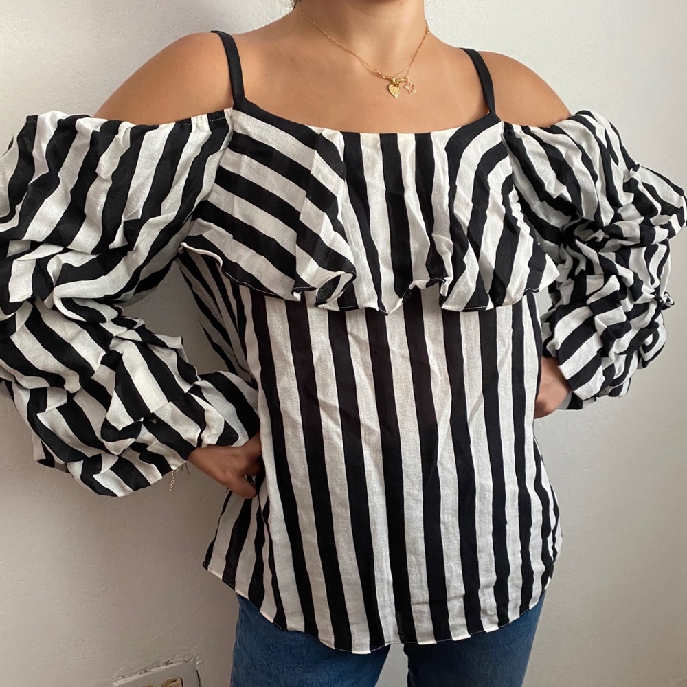 Black and White Boho Top - Picture 5 of 14